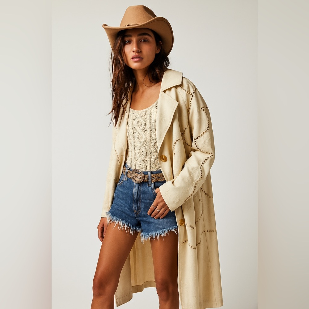 Free People We The Free ‘Good Vibrations’ Denim Shorts